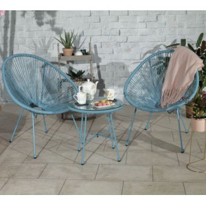 Monaco Egg Chair Set - Blue